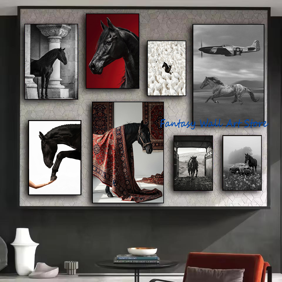 Luxury Lifestyle Japan - Photos de chevaux noirs, art mural
